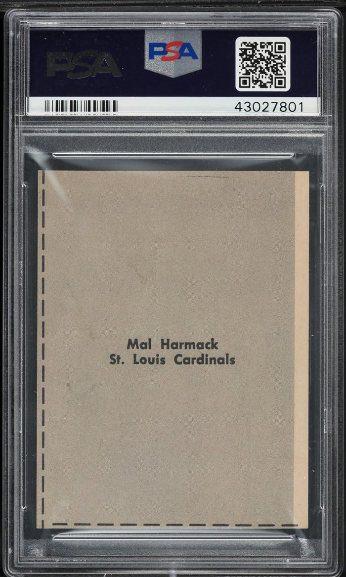 1961 Fleer FB Wallet Pictures Mal Harmack St. Louis Cardinals PSA 6 EXMT (MGD2)