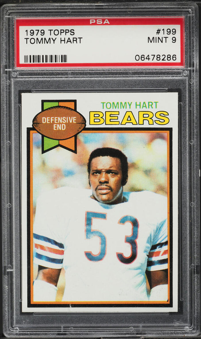 1979 Topps FB Card #199 Tommy Hart Chicago Bears PSA 9 MINT (MGD2)