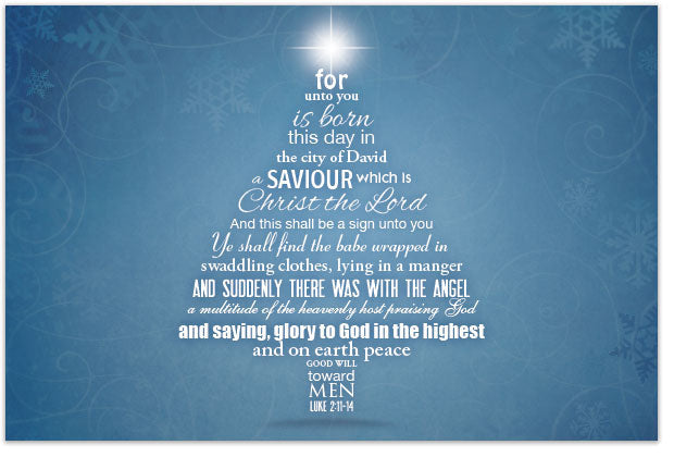 A Christmas Blessing (Postcard, KJV)