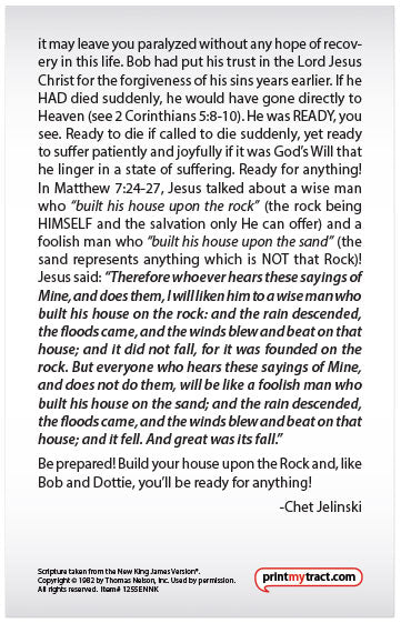 Are You "Ready For Anything?" (The Testimony of the Late 
Bob Wickliffe)