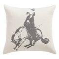 Bucking Bronco Chenille Jacquard Pillow