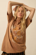 Celestial Tigers Distressed Oversize Graphic Tee - ShopPromesa