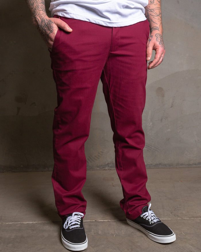 Dixxon Chino Pants Long - Maroon