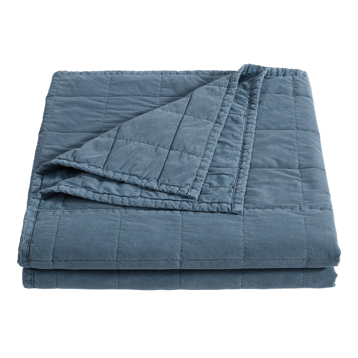 Cotton Canvas Box Stitch Coverlet Set