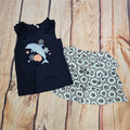 CR SPORTS DOLPHIN TANK W/ CIRCLE PRINT SKORT 38705ENVY 2PC
