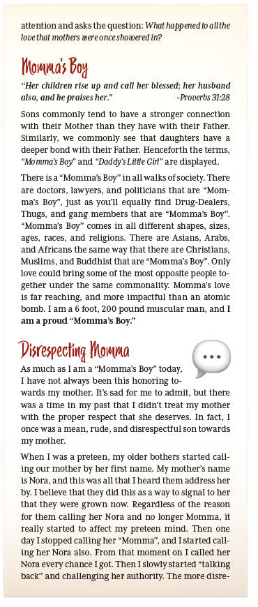 Dear Momma, The Awaking Of Appreciation Of All Mothers