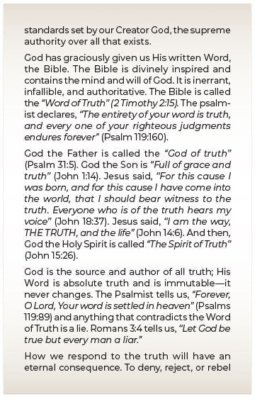 Embracing the Truth