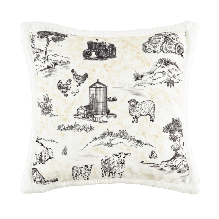 Farm Life Campfire Sherpa Throw