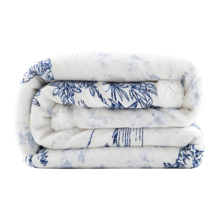 Farm Life Campfire Sherpa Throw