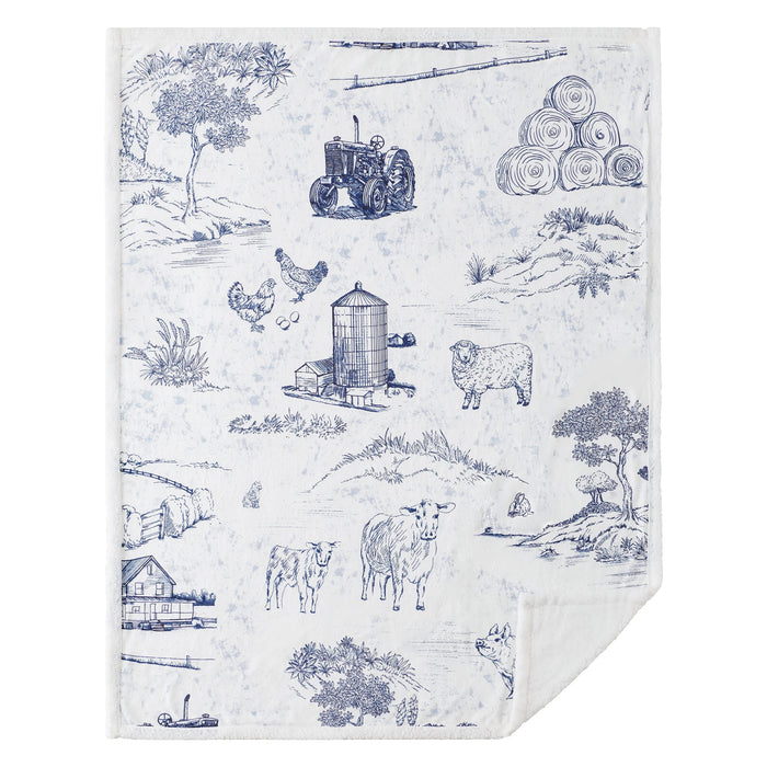Farm Life Campfire Sherpa Throw