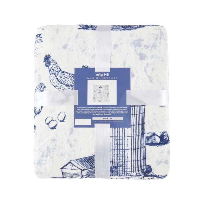 Farm Life Campfire Sherpa Throw