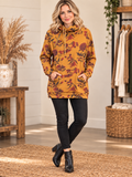 Golden Bloom Cowl Neck Double Hoodie - Ampersand Avenue