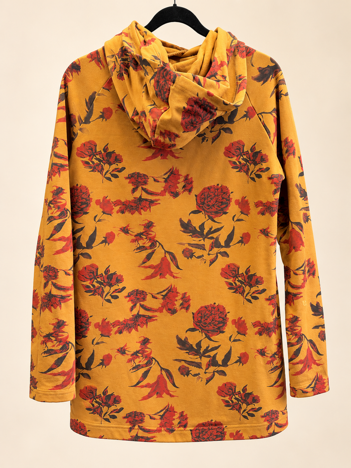 Golden Bloom Cowl Neck Double Hoodie - Ampersand Avenue
