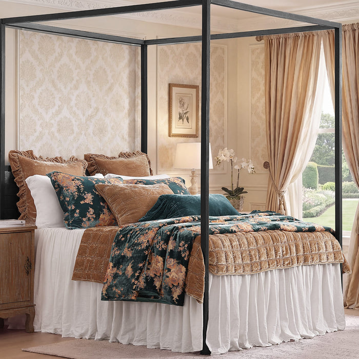 Josephine Burnout Faux Silk Velvet Duvet Cover Set Duvet Cover