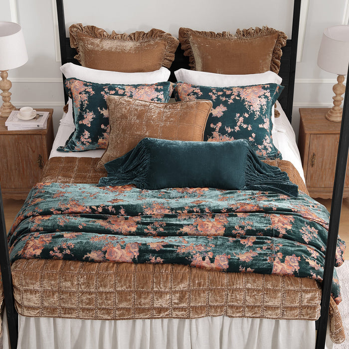 Josephine Burnout Faux Silk Velvet Duvet Cover Set Duvet Cover