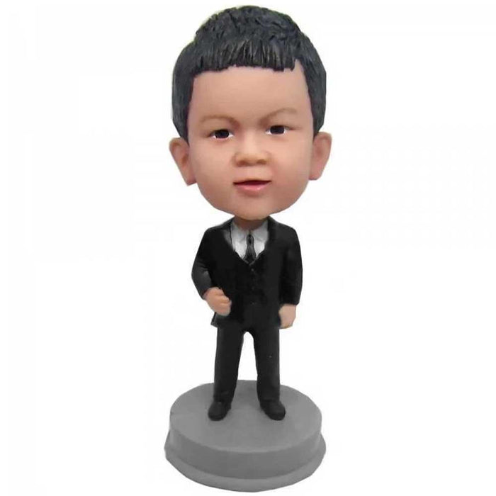 Little Suit Boy Custom Figure Bobblehead