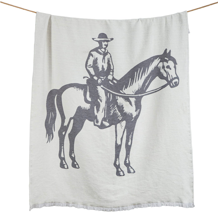 Lone Rider Chenille Jacquard Throw