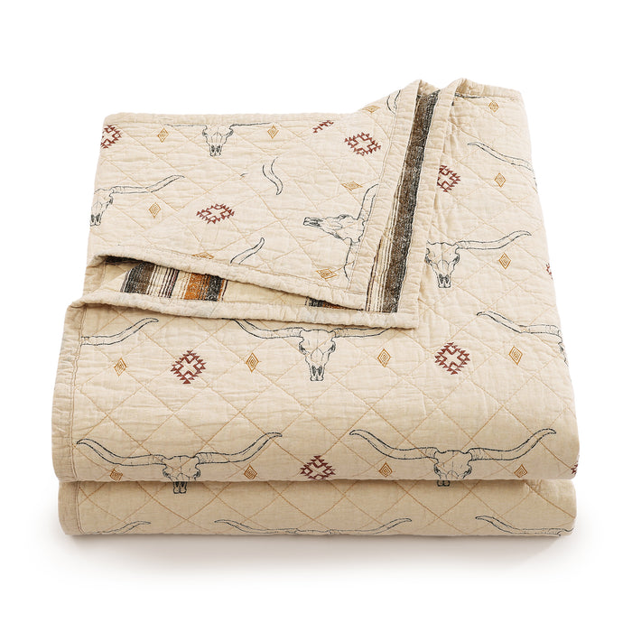 Maverick Longhorns Reversible Quilt Set