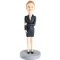 Office Lady with Suit Custom Figure Bobblehead - Figure Bobblehead