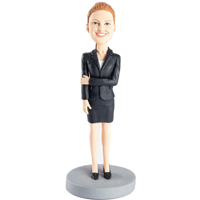 Office Lady with Suit Custom Figure Bobblehead - Figure Bobblehead