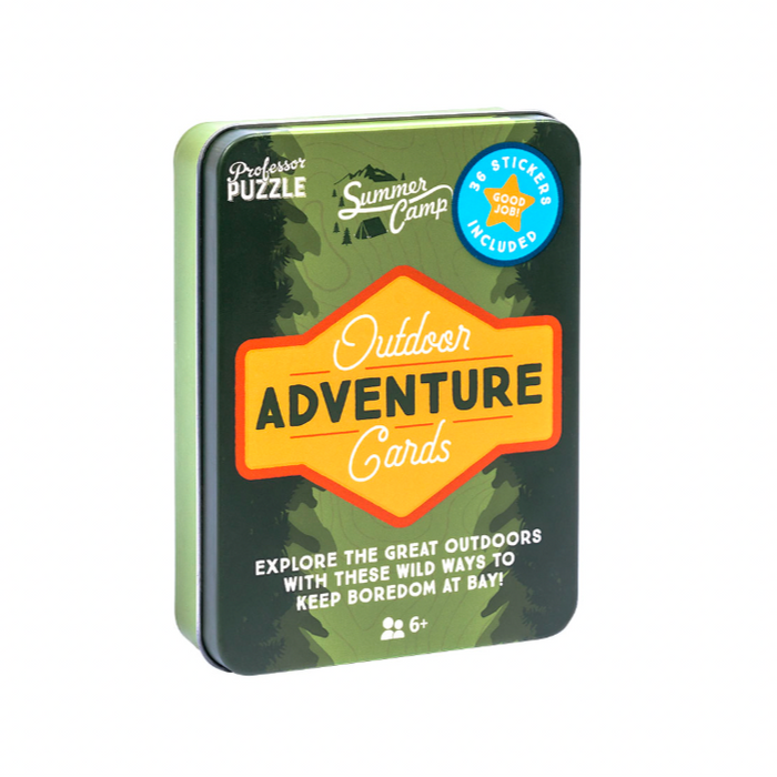 Outdoor Adventure Activity Cards by Professor Puzzle, colorful game cards designed for outdoor fun and exploration activities.