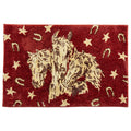 Patchwork Bandana Red Horses Jacquard Bath & Kitchen Rug