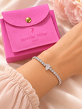 Pear Horizontal Line Tennis Bracelet - Jennifer Miller