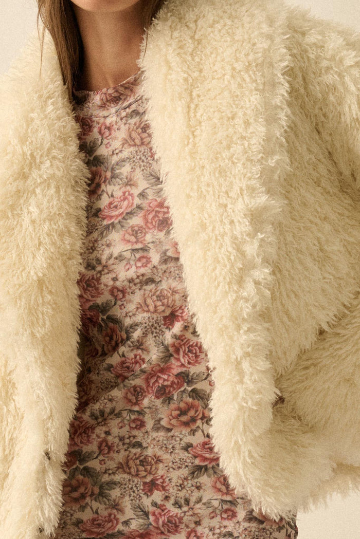 Plush Life Faux Fur Shawl-Collar Jacket - ShopPromesa
