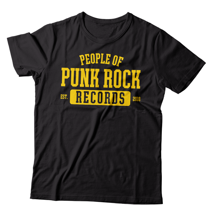 POPR Records - "College Logo" (Black) (T-Shirt)