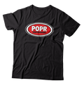 POPR Records - "Real Skateboards" (Black) (T-Shirt)