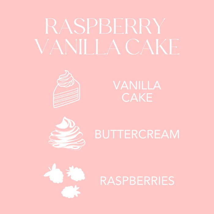 Raspberry Vanilla Cake Infographic