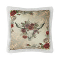 Rowena Longhorn Campfire Sherpa Pillow