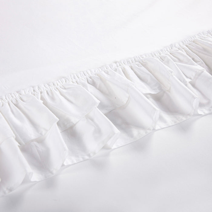 Savannah Ruffled 350TC Cotton Sateen Sheet Set