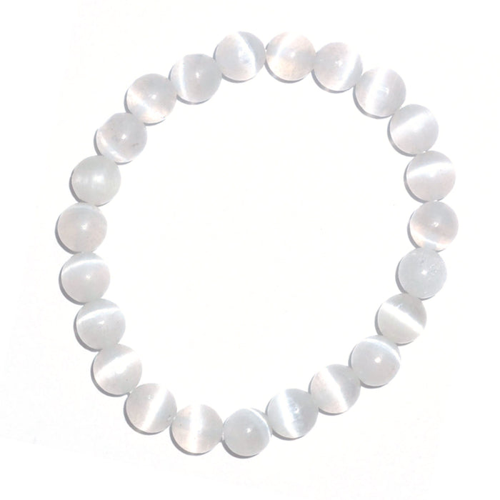 Wholesale Selenite Round Bead Bracelet (8mm)