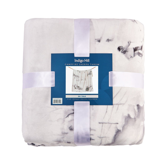 Ski Toile Campfire Sherpa Throw Throw