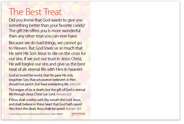 The Best Treat (Postcard, KJV)