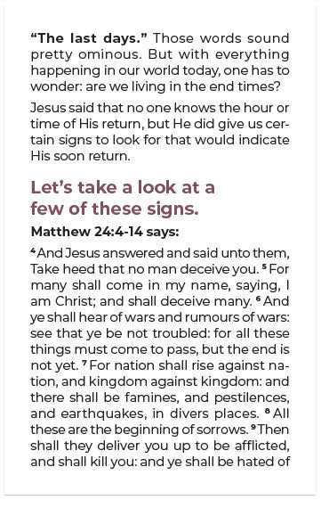 The End Times (KJV)