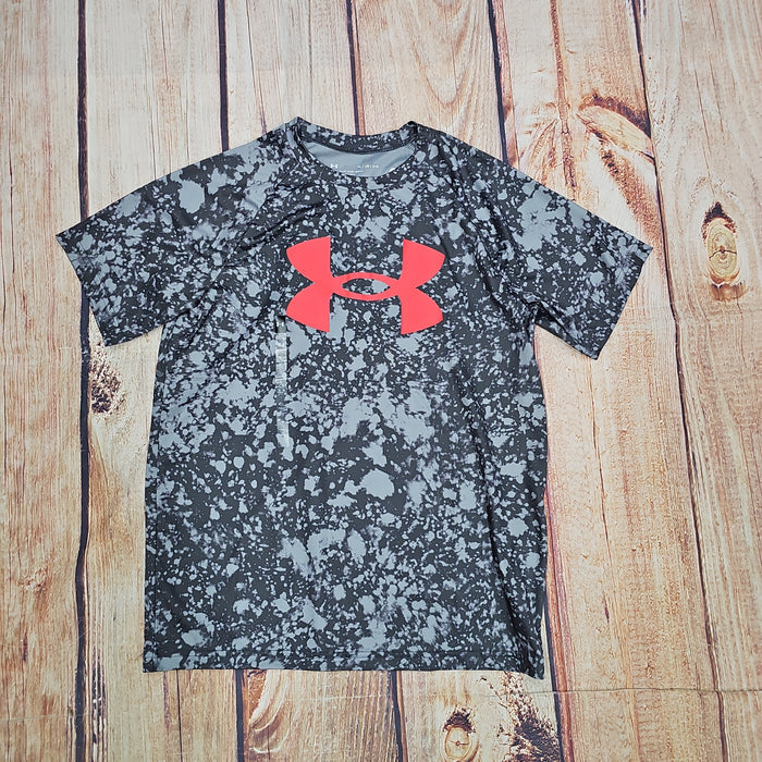 UNDER ARMOUR BOYS TECH BLK PRINTED SHORT SLEEVE 1363278 025