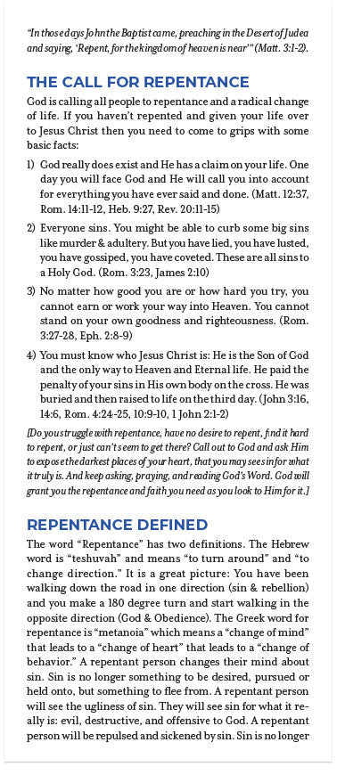 What Is Repentance?