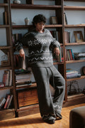 Winter Ridge Alpine Knit Wide-Leg Sweater Pants - ShopPromesa
